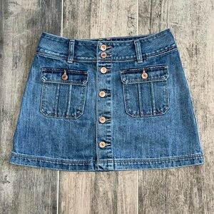 Abercrombie & Fitch Blue Jean Mini Skirt